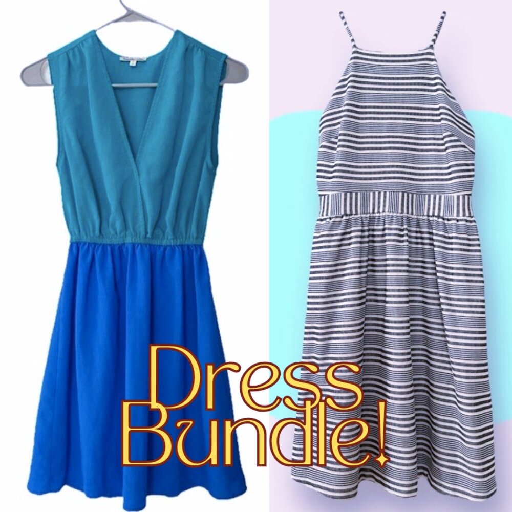 Banana Republic Boucle Striped Fit and Flare Dress Small